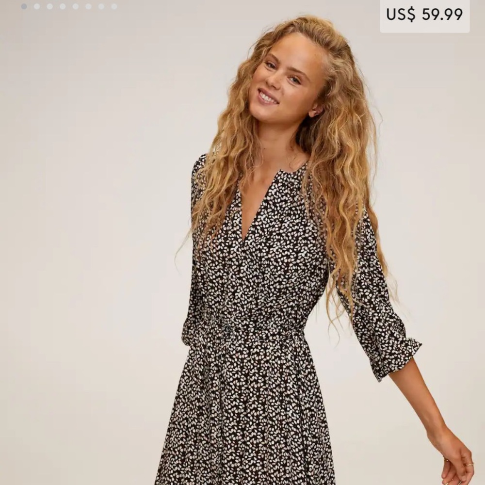 Floral print Mango dress, size large, NWT